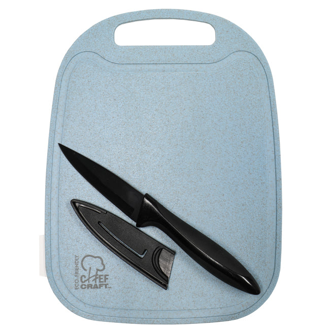 Chef Craft Wheat Straw Cutting Board and Knife Set