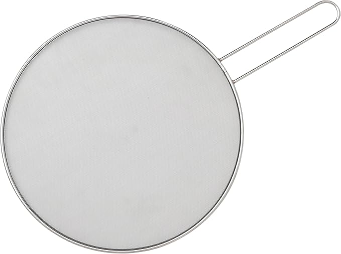 HIC Kitchen Splatter Screen, 18/8 Stainless Steel with Fine Mesh, 13-Inch
